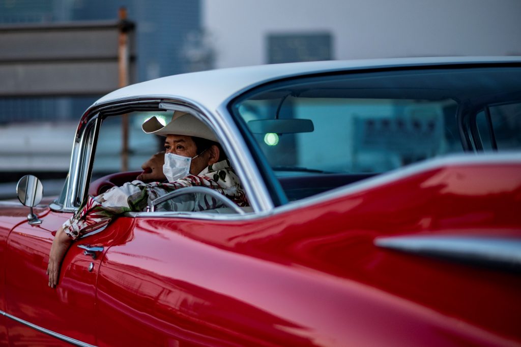 A loose club of fans rolls up most weekends in central Tokyo to show off their Cadillacs, Chevrolets and other modern classic vehicles from the mid to late 20th century. (AFP)