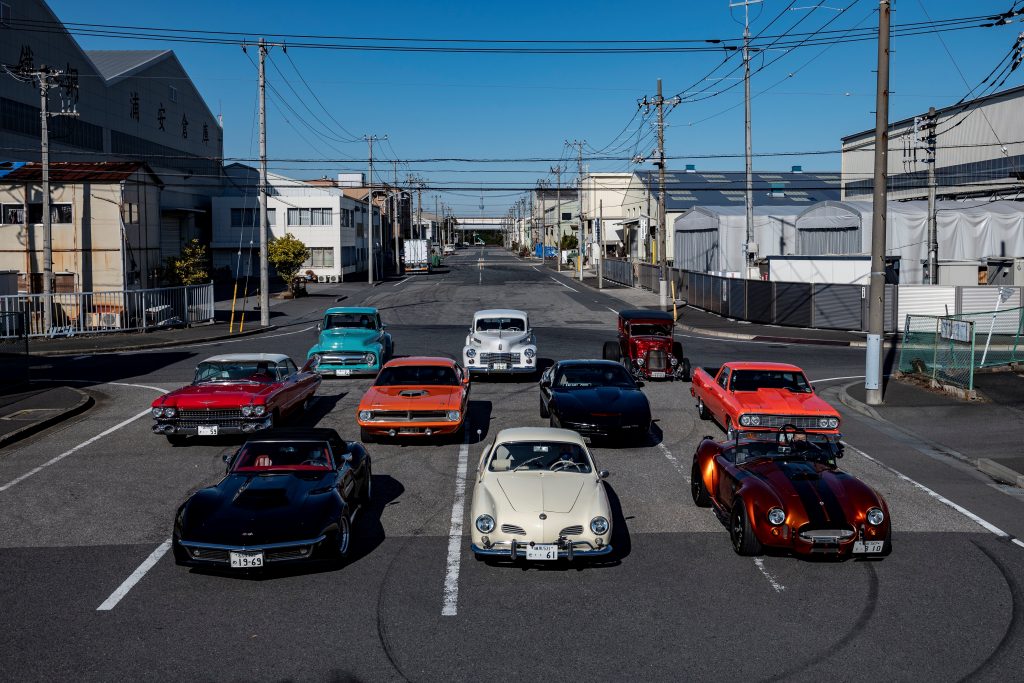 A loose club of fans rolls up most weekends in central Tokyo to show off their Cadillacs, Chevrolets and other modern classic vehicles from the mid to late 20th century. (AFP)