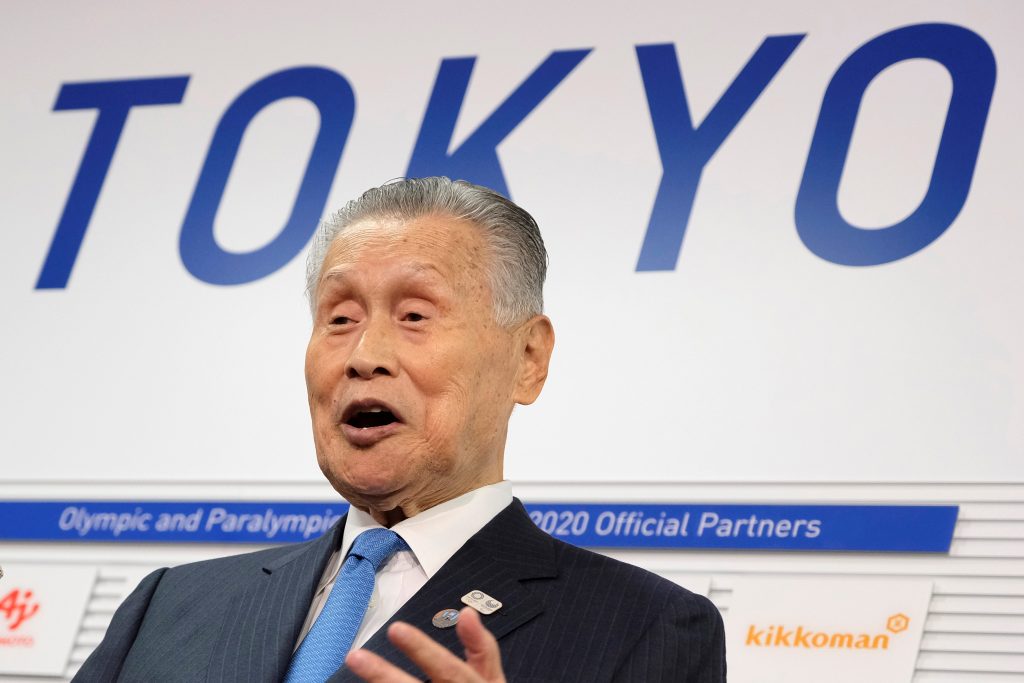 Mori said Wednesday that women talk too much in meetings, sexist remarks that stoked controversy. (AFP)