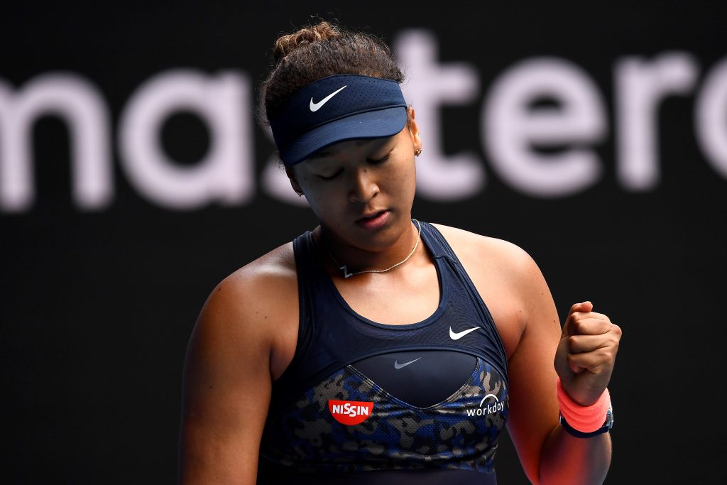 Japan's Osaka, the third seed, struck the first serve on Rod Laver Arena against Russia's Anastasia Pavlyuchenkova in the women's singles and strode to touch racquets with her opponent at the net just 68 minutes later after a 6-1, 6-2 victory. (AFP)