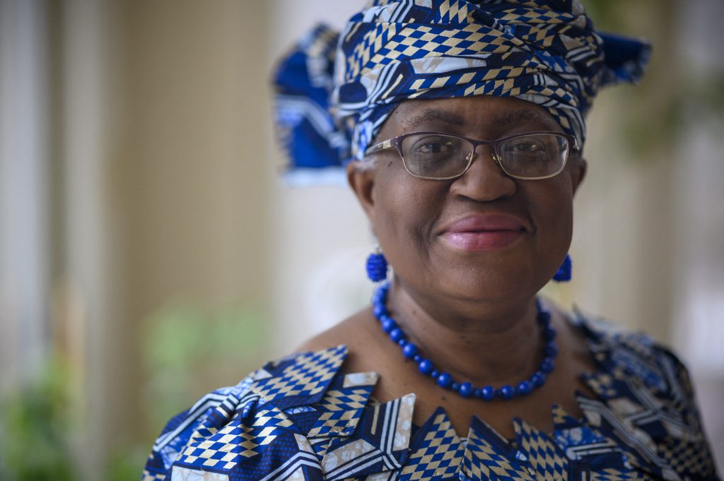Nigeria's Ngozi Okonjo-Iweala poses for a picture at her home in Potomac, Maryland, near Washington DC, minutes before she is confirmed Monday as the first woman and first African leader of the beleaguered World Trade Organization,on February 15, 2021.  (AFP)