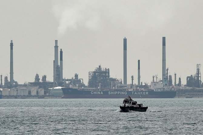 International benchmark Brent crude was trading up 0.9 percent at $61.08 per barrel. (File/AFP)