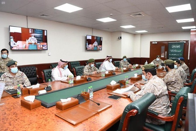 Officials from Saudi Arabia’s Ministry of Defense held a meeting to review plans to vaccinate its employees against COVID-19 on Wednesday, Feb. 17,2021.