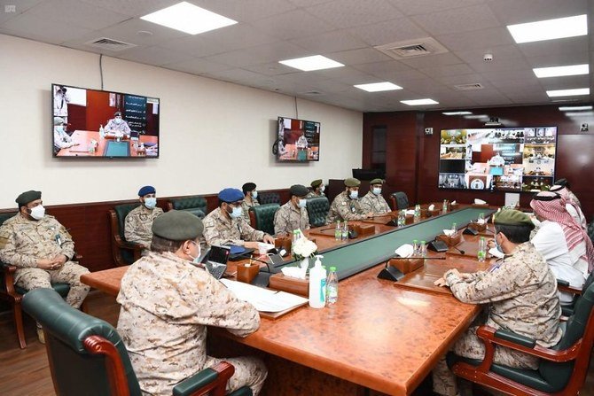 Officials from Saudi Arabia’s Ministry of Defense held a meeting to review plans to vaccinate its employees against COVID-19 on Wednesday, Feb. 17,2021.