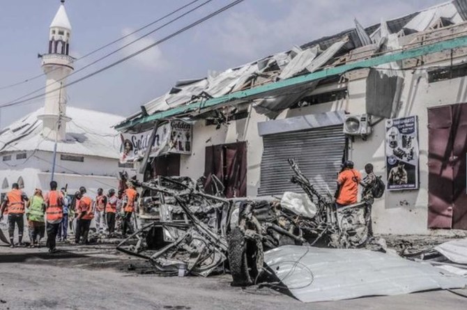 Earlier in February, at least three people were killed and eight others wounded after a car bomb detonated near a security checkpoint along a key road in Mogadishu. (File/AFP)