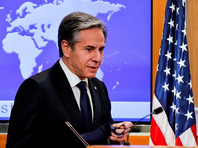 US Secretary of State Antony Blinken spoke with Israeli Foreign Minister Gabi Ashkenazi. (File/Reuters)