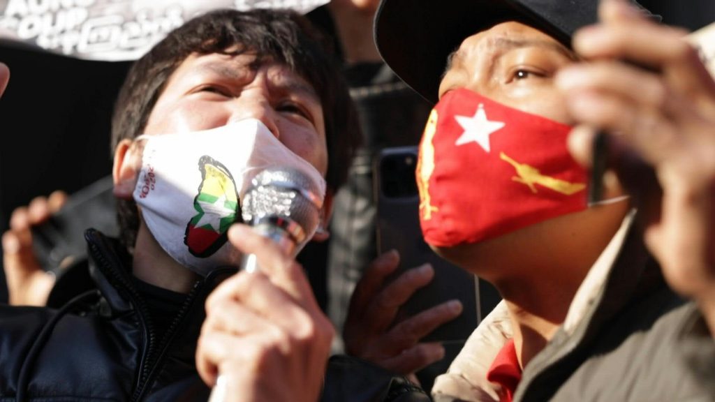 Participants called for the release of the Southeast Asian country's de facto leader, Aung San Suu Kyi, and other political figures detained in the coup. (AFP)