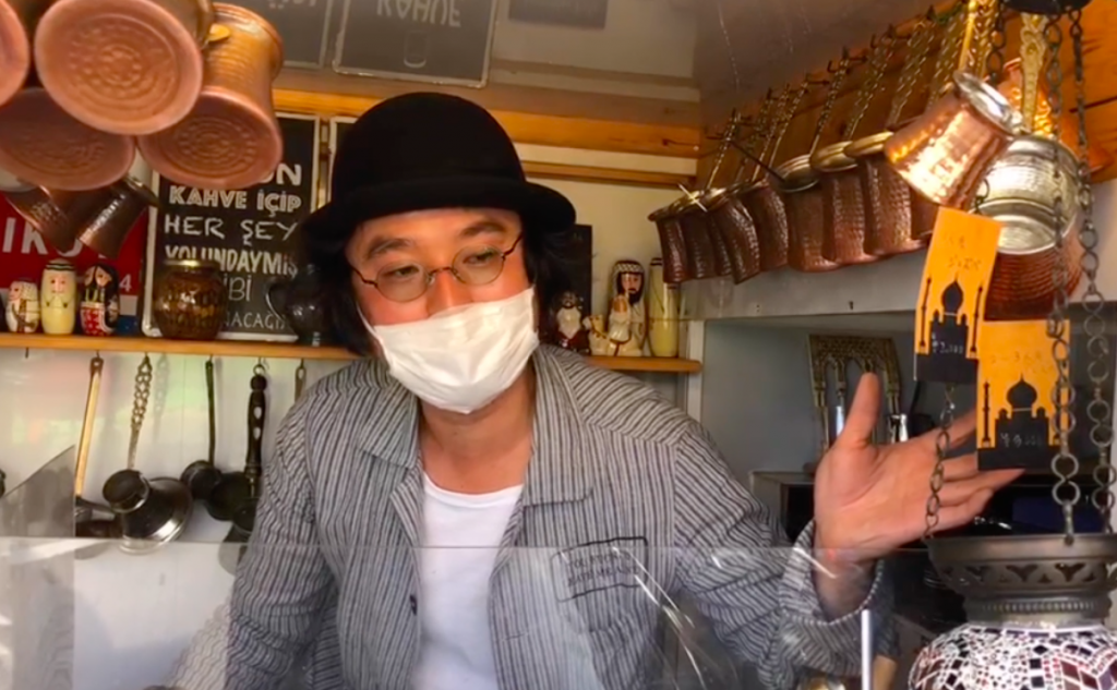 Masanori Koyama, the owner of the Mosque Coffee that offers traditional Turkish coffee in Shimokitazawa, Tokyo, Japan. (ANJP photo)
