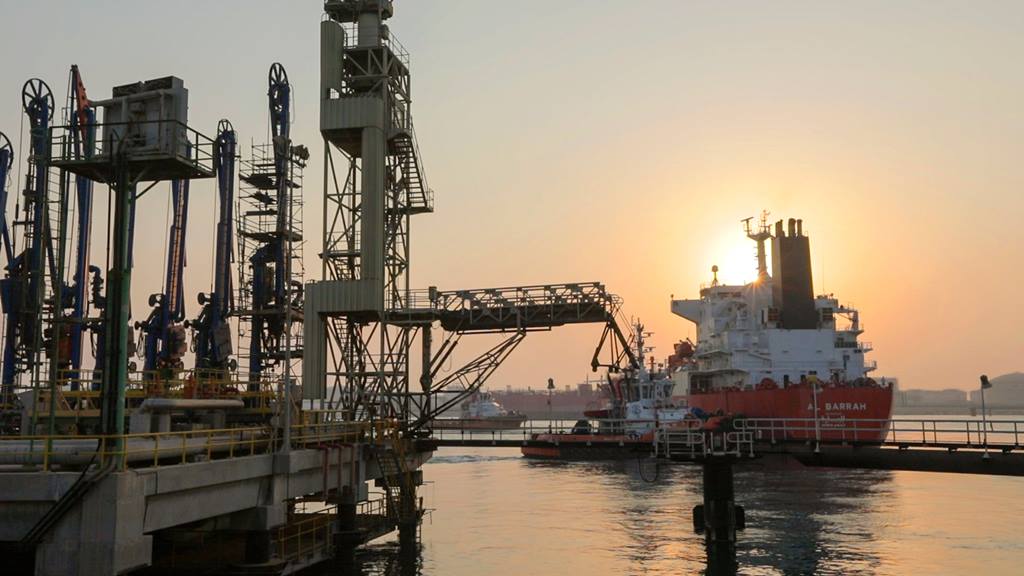 Blue Ammonia carrier at Jubail terminal in Saudi Arabia. (Armaco)