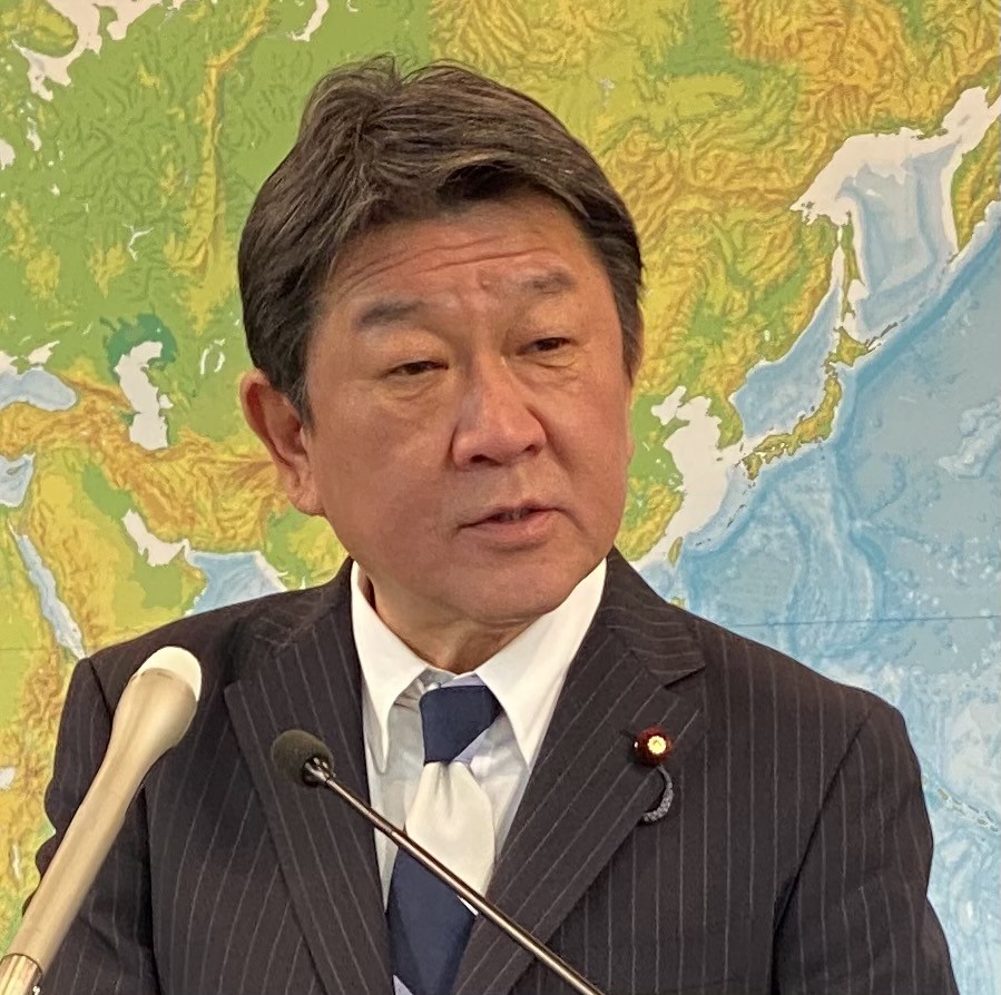 Japan's FM Motegi told a press conference at the ministry on Feb. 12 that this entry was the very first arrival of a probe from the Middle East to Mars. (ANJP Photo)