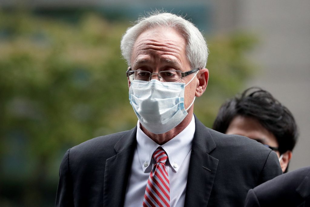 Greg Kelly, former representative director of Nissan Motor Co., arrives ahead of his appearance at the Tokyo District Court in Tokyo on September 15, 2020. 