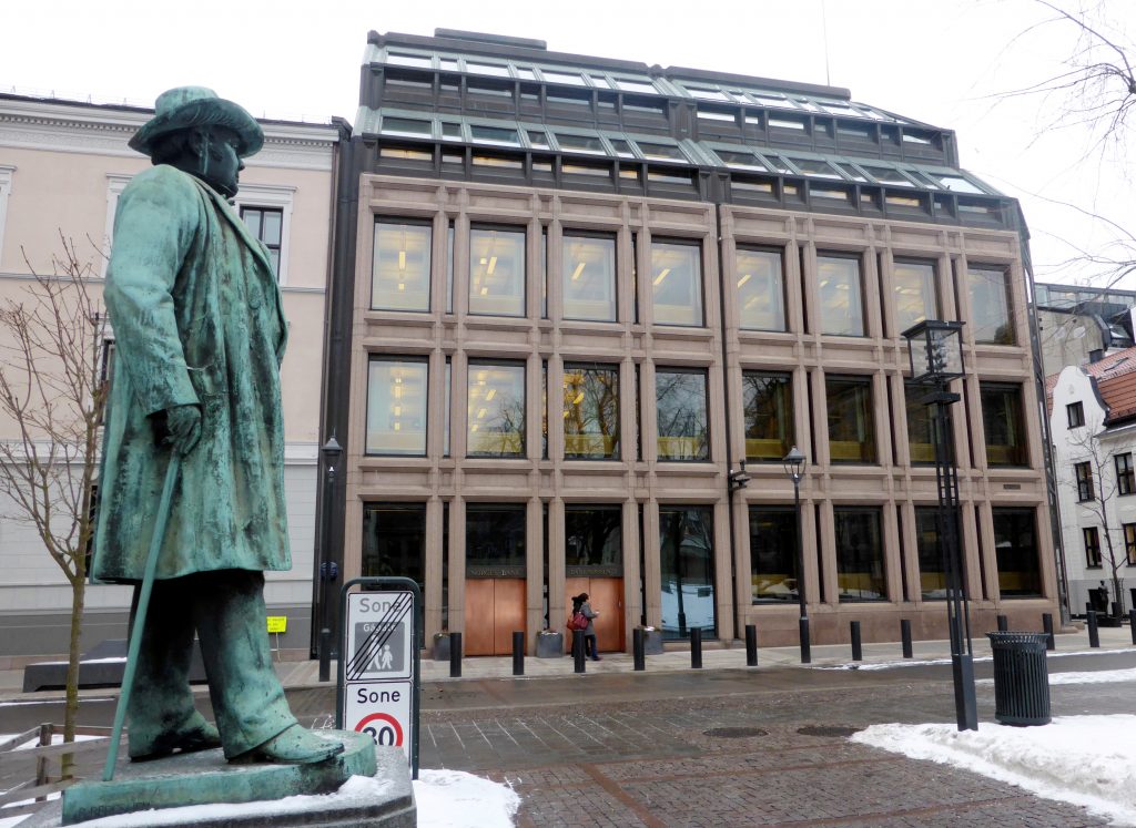 A general view of the Norwegian central bank in Oslo, Norway March. 6, 2018. (File photo/Reuters)