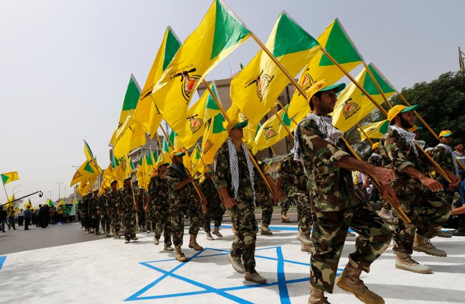 Kata’ib Hezbollah militia parade on Quds Day, Baghdad, Iraq. (Reuters)