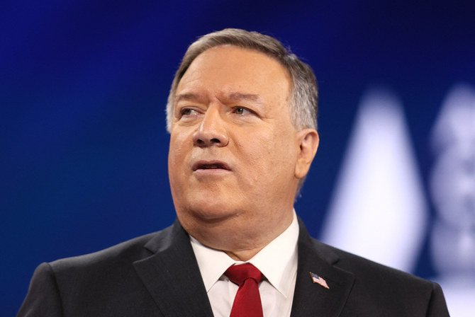 Former US Secretary of State Mike Pompeo said Monday that Iran was the place to look into for extraterritorial killings and not Saudi Arabia. (File/AFP)