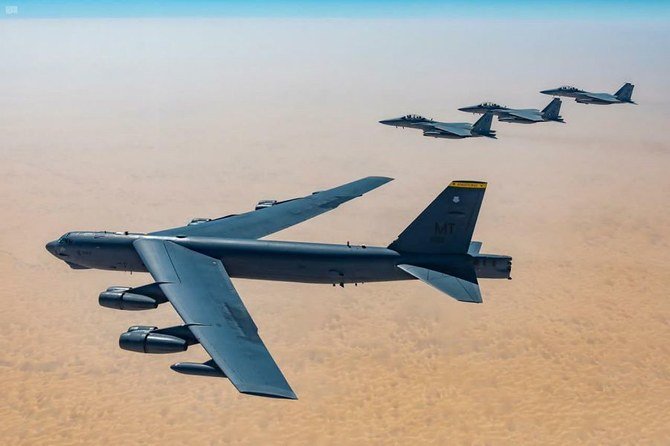 The Royal Saudi Air Force and the US Air Force complete a joint exercise. (SPA)