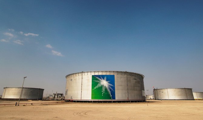 A view shows branded oil tanks at Saudi Aramco oil facility in Abqaiq, Saudi Arabia October 12, 2019. (REUTERS)
