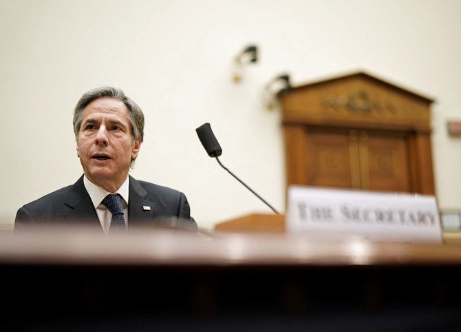 US Secretary of State Antony Blinken testifies before the House Committee On Foreign Affairs on March 10, 2021 on Capitol Hill in Washington, DC. (Getty Images via AFP)