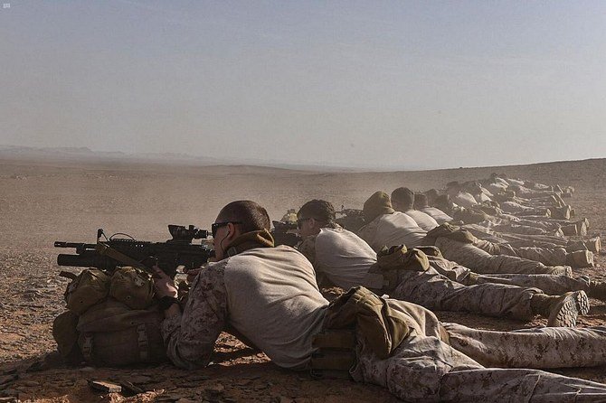 Saudi and US ground forces took part in the Falcon’s Claws 2 exercise in the Kingdom’s northwestern region in in December 2020. (File/SPA)