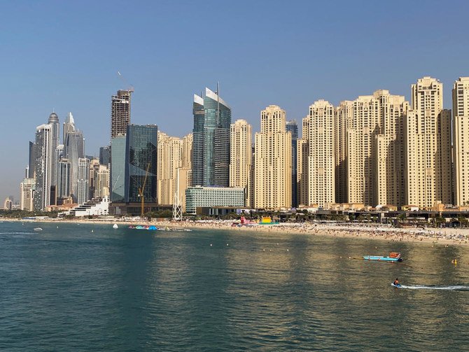 A general view of residential skyscrapers and a beach in Dubai. (Reuters)
