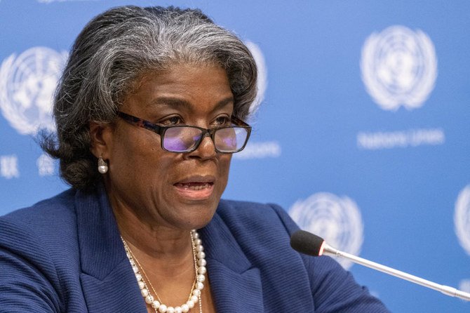 US Ambassador to the United Nations Linda Thomas-Greenfield. (AP)