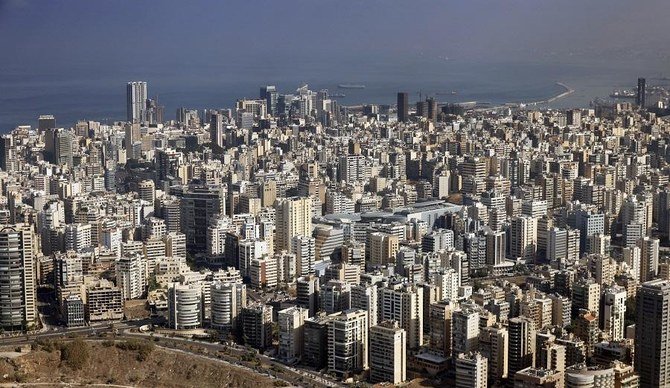 An aerial view of the Lebanese capital Beirut on October 27, 2020. (File/AFP)