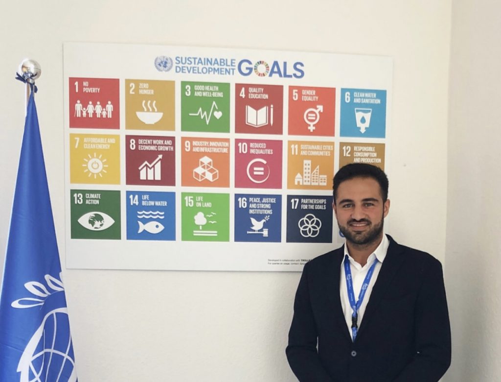 Khaled Ahmad Sharbatly, the managing partner of Desert Technologies at the UN Summer Academy. (DT)