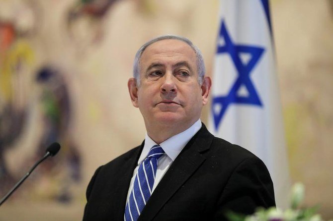 Benjamin Netanyahu attends the first working cabinet meeting of the new government at the Chagall Hall in the Knesset, the Israeli Parliament. (Reuters)