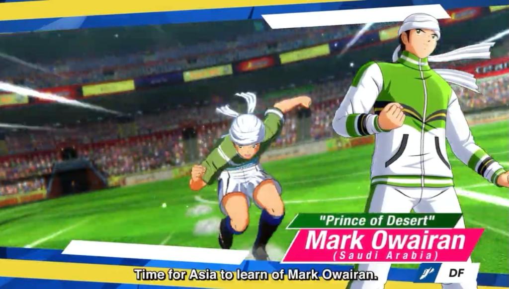 Mark Owairanvia, a prince of Saudi Arabia, will join two other new characters in Captain Tsubasa. (Screengrab)