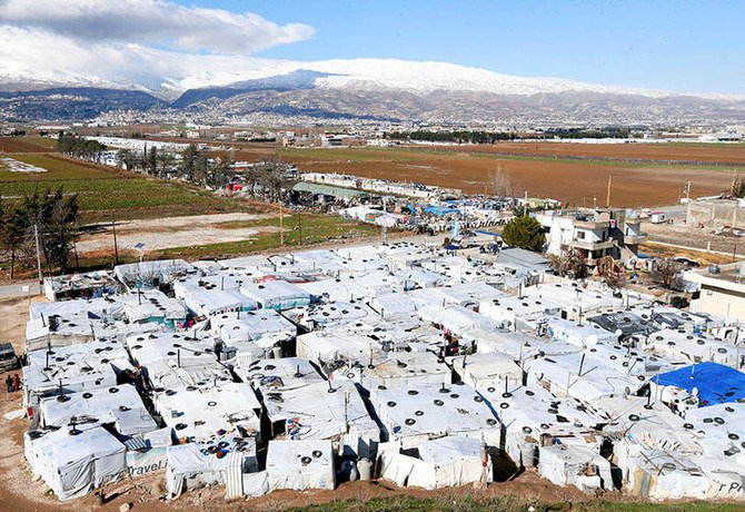 A refugee camp at Bar Elias in the Bekaa Valley, Lebanon. (Reuters)