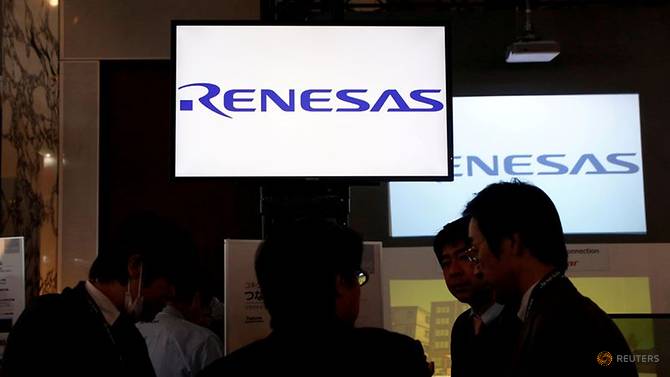 Japan's Renesas Electronics , a key automotive semiconductor supplier, said on Sunday that production at a fire-damaged plant will take at least a month to restart. (File photo/Reuters)