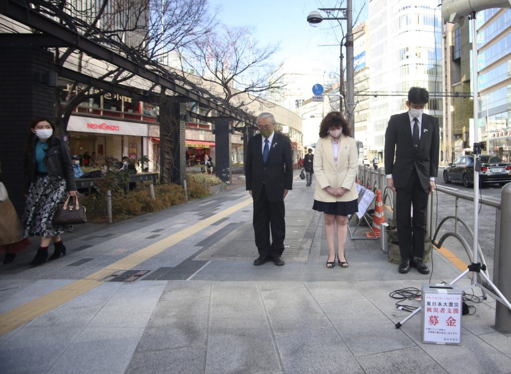 Japan fell silent on Thursday to mark 10 years since the worst natural disaster in the country's living memory: a powerful earthquake, deadly tsunami and nuclear meltdown that traumatised a nation. (ANJP Photo)