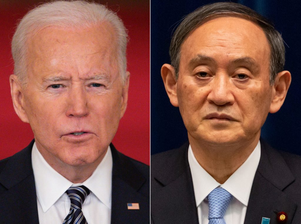 Japan PM SUGA Yoshihide will meet US President Joe Biden on April 16 at the White House. (AFP)