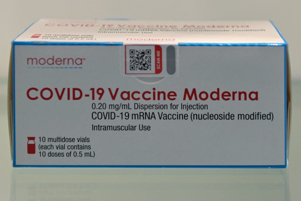 The Moderna vaccine will also be used at a large-scale vaccination venue to be established by the Self-Defense Forces in Tokyo on May 24, Kono said. (AFP)
