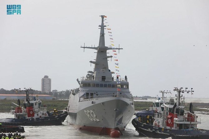 His Majesty’s Ship Hail was built for the Royal Saudi Naval Forces by Spanish state-owned company Navantia. (SPA)