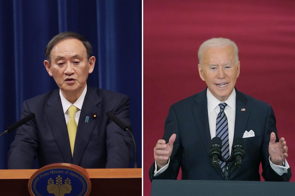 Japanese Prime Minister Yoshihide Suga's visit to the United States has been delayed. (File photo/AP)