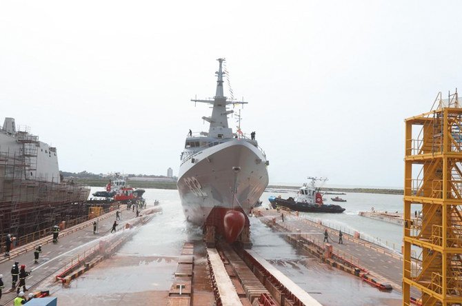 His Majesty’s Ship Hail was built for the Royal Saudi Naval Forces by Spanish state-owned company Navantia. (SPA)