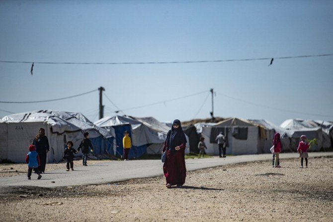It is unknown how many UK citizens are being held in Al-Hol, but as much as 20 British women are thought to be in Al-Roj camp, above, many with children. (AFP file photo)