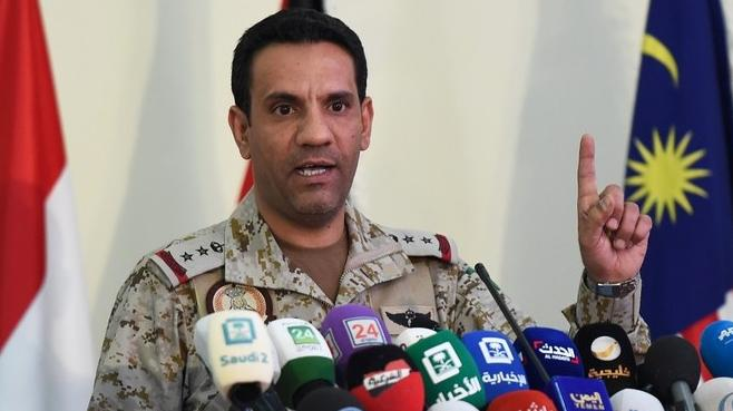Spokesman of the Arab coalition Col. Turki Al-Maliki. (AFP/File)