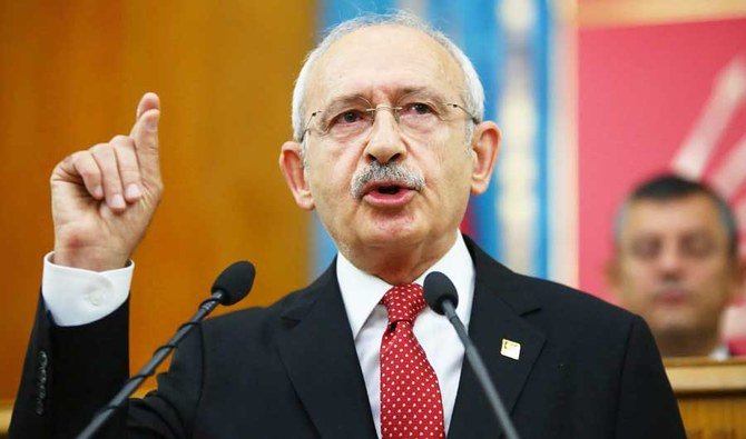 Leader of the Republican People's Party (CHP) Kemal Kilicdaroglu gestures during his party's group meeting in Ankara. (AFP file photo)