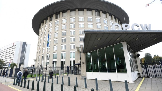 The headquarters of the Organization for the Prohibition of Chemical Weapons (OPCW) is pictured in The Hague, the Netherlands. (File/Reuters)
