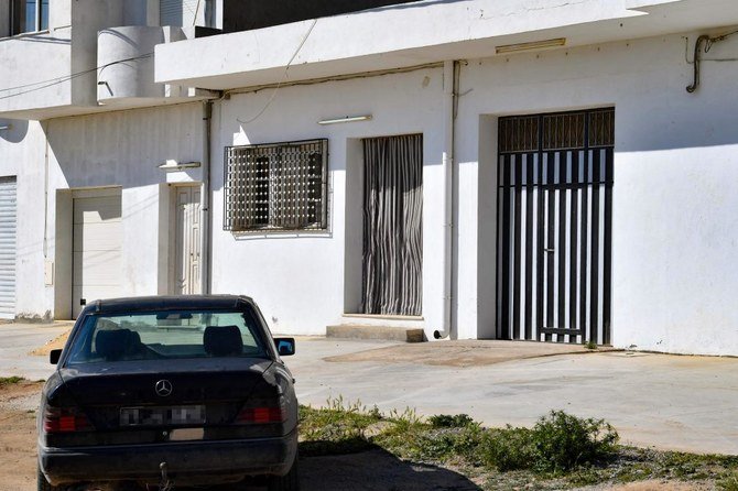 The entrance to the family home in the northeastern Tunisian town of Masaken, of a 36-year-old Tunisian man identified as Jamel G., who stabbed to death a French police employee. (AFP)