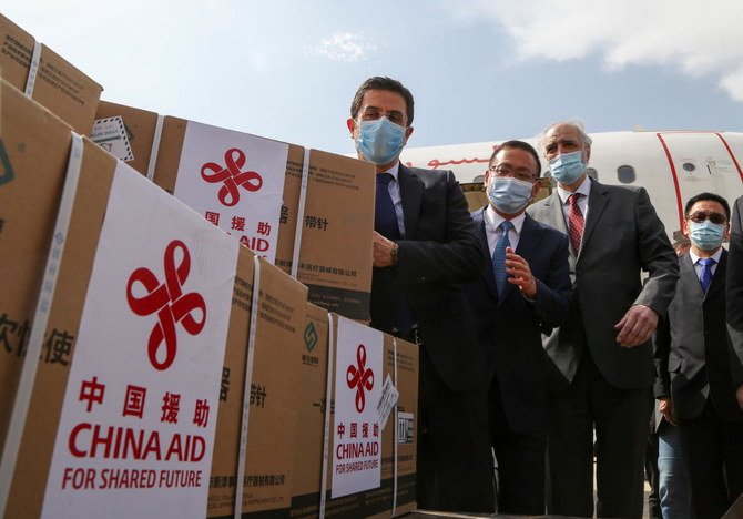 A batch of China's Sinopharm coronavirus disease (COVID-19) vaccine arrives as a donation at the airport in Damascus, Syria April 24, 2021. (Reuters)