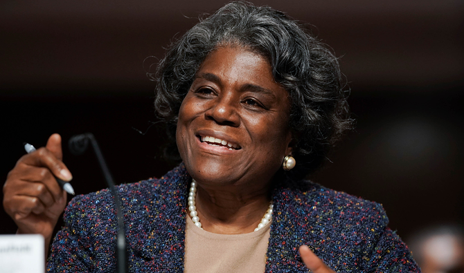 Linda Thomas-Greenfield, permanent US representative to the UN. (AP)