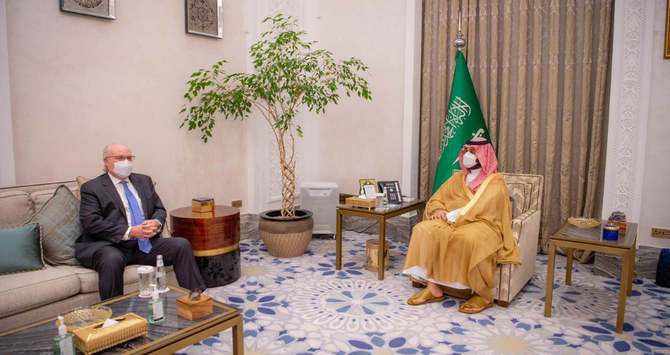 Crown Prince Mohammed bin Salman received Tim Lenderking. (SPA)