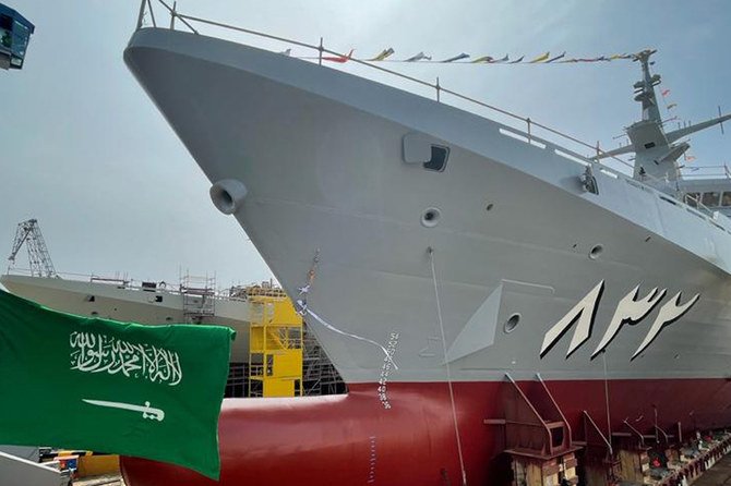 His Majesty’s Ship Hail was built for the Royal Saudi Naval Forces by Spanish state-owned company Navantia. (SPA)