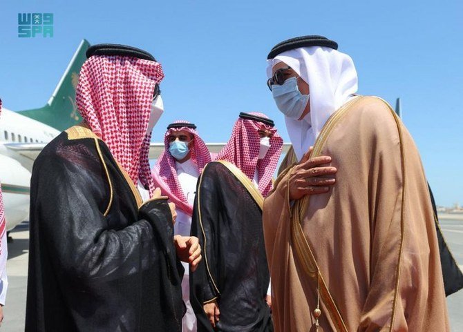 Saudi Arabia's Foreign Minister Prince Faisal bin Farhan arrives in Bahrain on an official visit. (SPA)