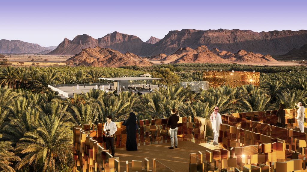 AlUla Old Town, the Historic Crossroads, would be the vibrant heart of AlUla. The District includes the Cultural Oasis, a cluster of visitor experiences being developed including living gardens, the Arts District, Old Town and the Perspectives Galleries.