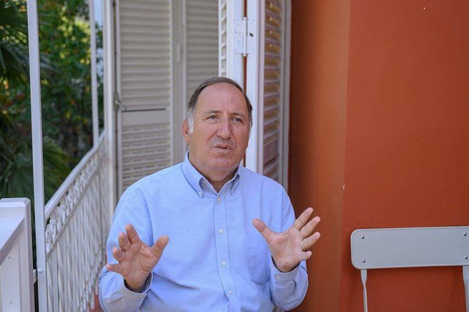 Retired Turkish admiral and author Cem Gurdeniz at Heybeliada, on the Prince Islands in the Sea of Marmara, near Istanbul, August 19, 2020. (AFP)