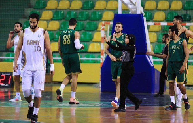 When 3-on-3 basketball makes its debut at the Tokyo Olympics, Sarah Gamal will also be making a breakthrough, as an Arab and African woman officiating at the Games. (AFP)