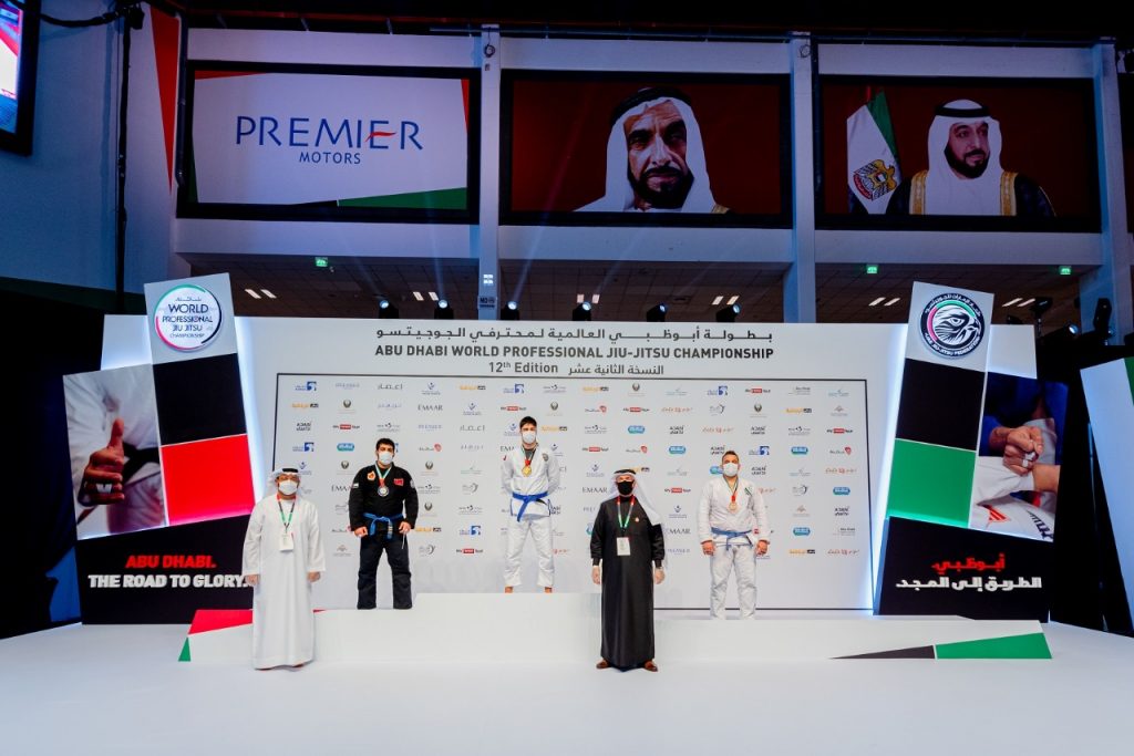 The UAE’s athletes stood tall among the global elite in a day of fierce first day of competition for professional jiu-jitsu stars. The UAE secured 22 colored medals, to top the country's ranking with 18,320 points, ahead of Brazil, with 9,560 points, and Russia third with 2560 points. (Supplied)